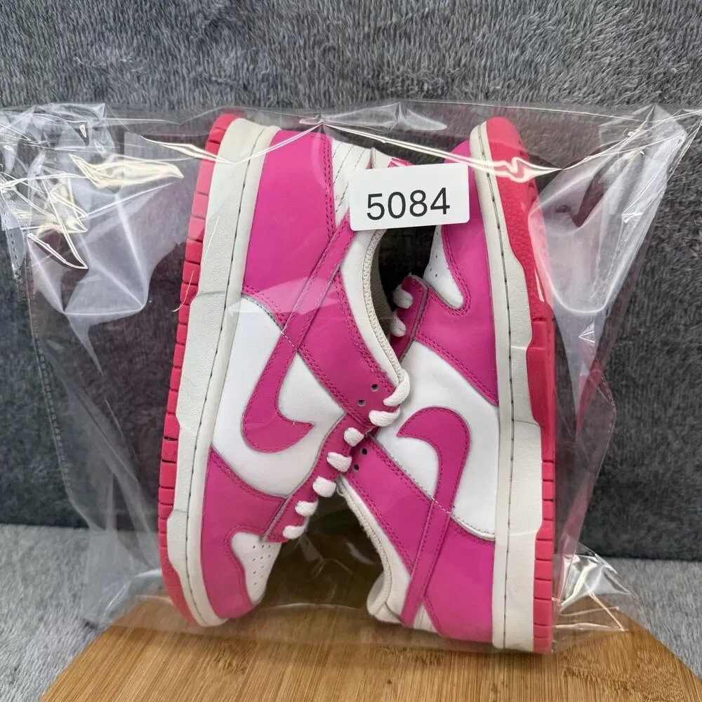 Nike Dunk Low Shoes Boys Size 6.5Y Pink Sneakers FB9109-102 No Insoles